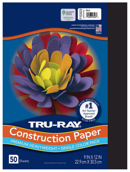 CONSTRUCTION PAPER SHEET PACKS 12X18 COLORS 6535