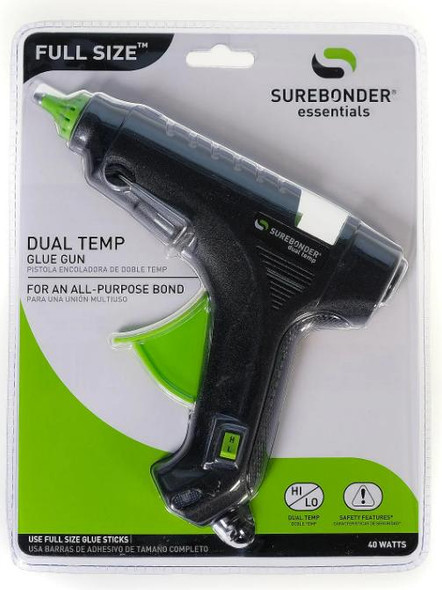  SureBonder Essentials, Dual-Temperature Glue Gun, Full Size, Uses Any Size Glue Stick, 40 Watts 