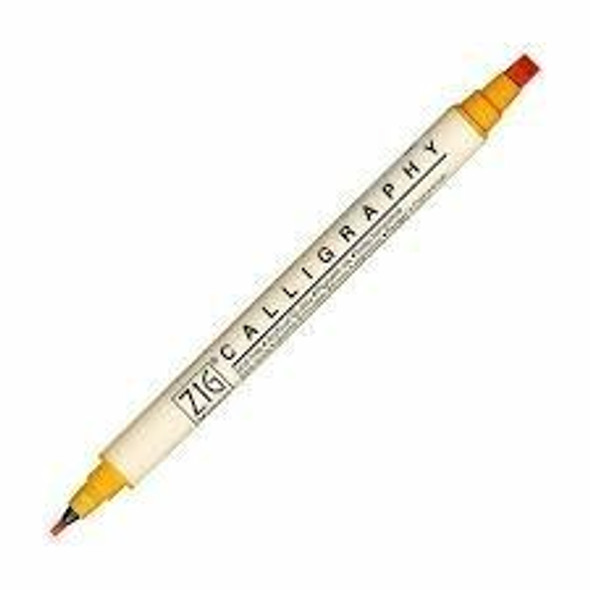 Zig Memory System Calligraphy Marker, Set of 4 Yellow