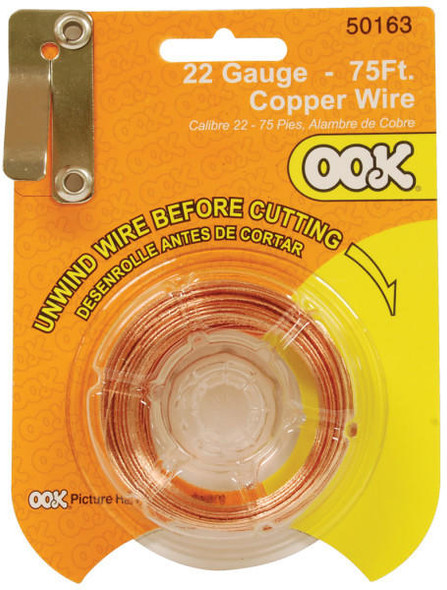 OOK INDUSTRIAL Ook Copper Wire - 22 Gauge, 75 ft. 