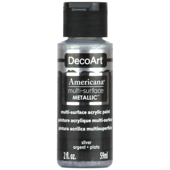 decoart Deco - Americana Multi-Surface Acrylic - 2 oz - Metallic Silver