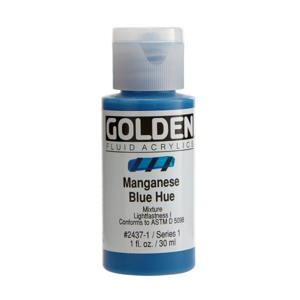 Golden Artist Colors Golden Fluid Acrylic, 1 oz., Manganese Blue Hue