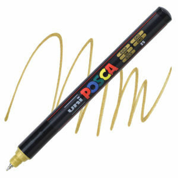POSCA Paint Pen, PC-1MR Ultra-Fine Tip, Gold
