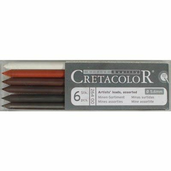 Cretacolor Graphite Lead Set, 6-Colors