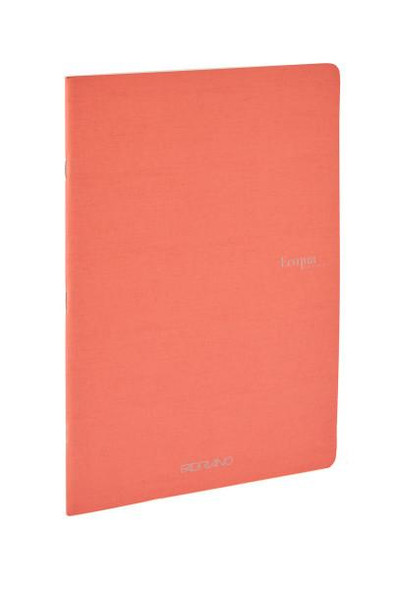 Fabriano EcoQua Notebook, 8.27" x 11.69", A4, Grid, 40 Sheets, Flamingo