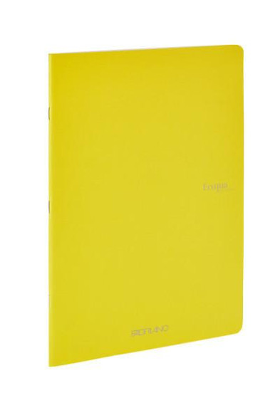 Fabriano EcoQua Notebook, 8.27" x 11.69", A4, Grid, 40 Sheets, Yellow
