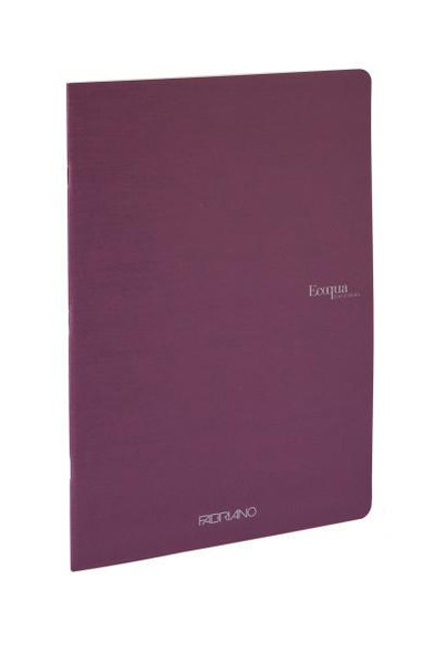 Fabriano EcoQua Notebook, 8.27" x 11.69", A4, Lined, 40 Sheets, Wine