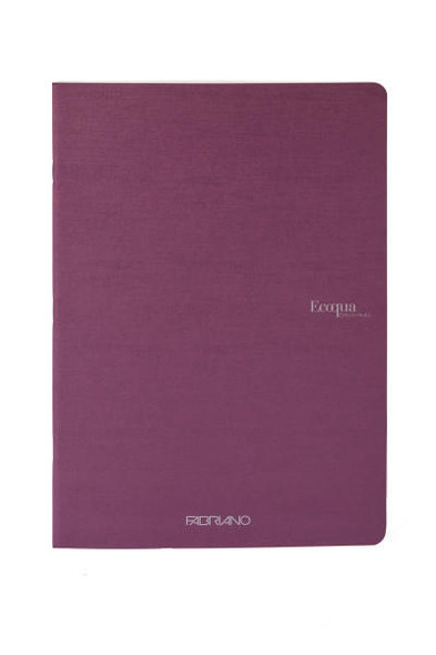 Fabriano EcoQua Notebook, 8.27" x 11.69", A4, Lined, 40 Sheets, Wine