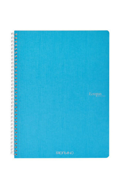 Fabriano EcoQua Spiral-Bound Notebook, 8.27" x 11.69", A4, Blank, 70 Sheets, Tur