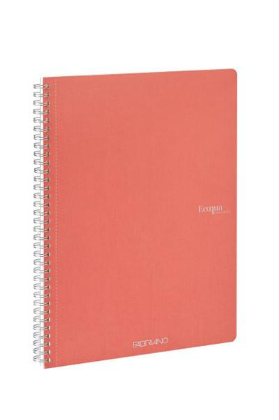 Fabriano EcoQua Spiral-Bound Notebook, 8.27" x 11.69", A4, Blank, 70 Sheets, Fla