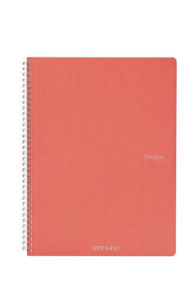 Fabriano EcoQua Spiral-Bound Notebook, 8.27" x 11.69", A4, Blank, 70 Sheets, Fla