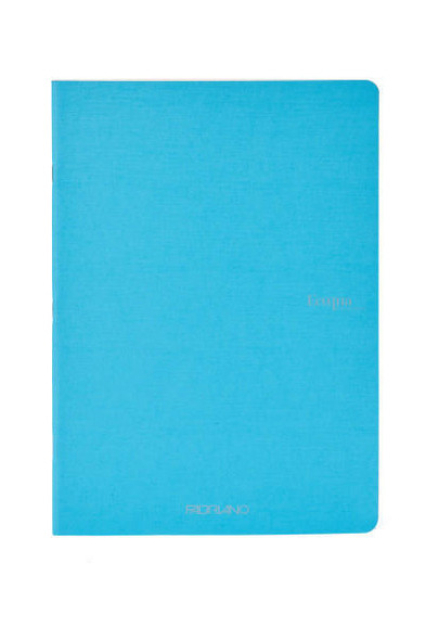  Fabriano EcoQua Notebook, Large, Staple-Bound, Blank, 38 Sheets, Blue 