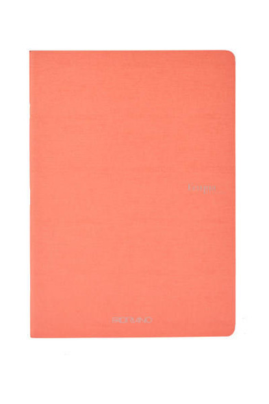  Fabriano EcoQua Notebook, 8.27" x 11.69", A4, Blank, 40 Sheets, Flamingo 