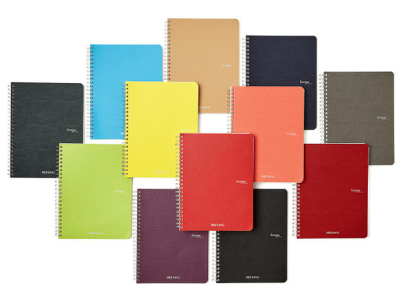  Fabriano EcoQua Spiral-Bound Notebook, 5.83" x 8.27", A5, Blank, 70 Sheets, Flam 