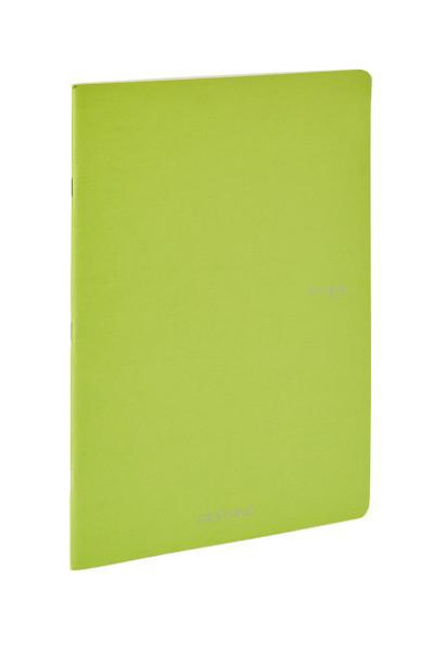 Fabriano EcoQua Notebook, 8.27" x 11.69", A4, Blank, 40 Sheets, Lime