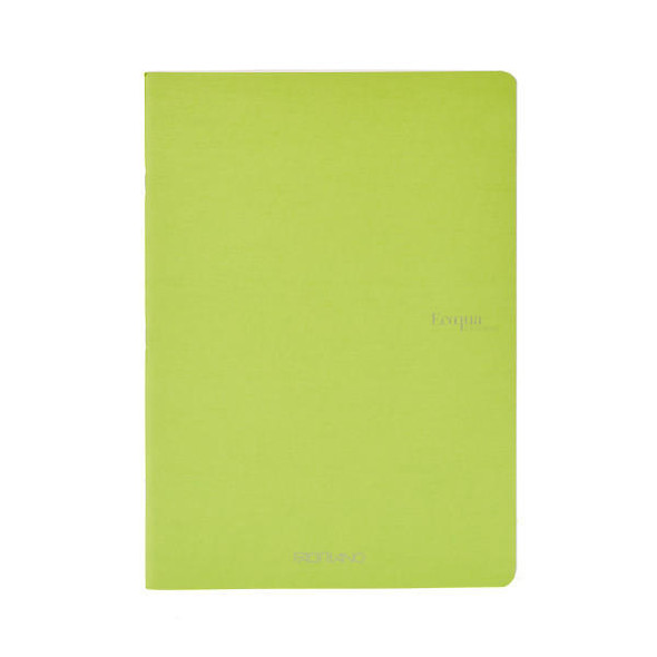 Fabriano EcoQua Notebook, 5.83" x 8.27", A5, Blank, 40 Sheets, Lime