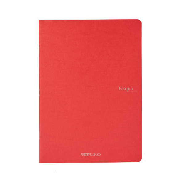  Fabriano EcoQua Notebook, 5.83" x 8.27", A5, Blank, 40 Sheets, Red 