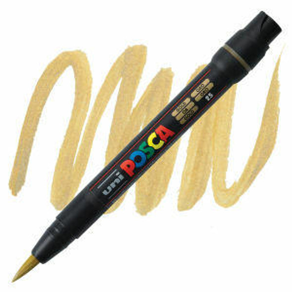 posca POSCA Paint Marker, PCF-350 Brush, Gold