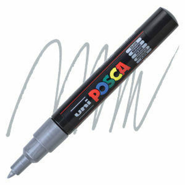 posca POSCA Paint Marker, PC-1M Extra Fine, Silver