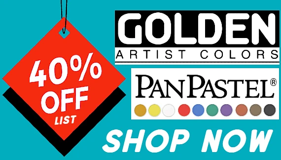 Select GOLDEN and PanPastel products are 40% off list price, now thru Sept. 27, 2026 Select GOLDEN and PanPastel products are 40% off list price, now thru Sept. 27, 2026