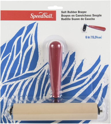 Speedball - 4 Brayer with Pop-In Roller - Hard Rubber