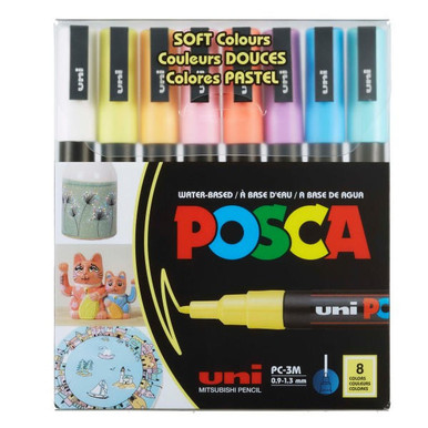 POSCA 16-Color Paint Marker Set, PC-3M Fine 