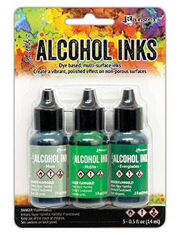 Tim Holtz Alcohol Ink Set of 3 - Mint/Green Spectrum - Sam Flax