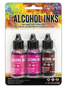 Tim Holtz Alcohol Ink Set of 3 - Pink/Red Spectrum - Sam Flax Atlanta