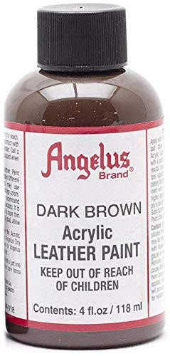 Angelus Acrylic Leather Paint - Dark Brown, 1 oz