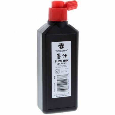 Yasutomo Liquid Sumi Ink, Black Gloss, 2 oz. 