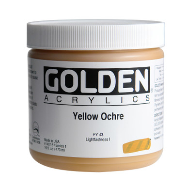 Golden Heavy Body Acrylic 16 oz. Yellow Ochre