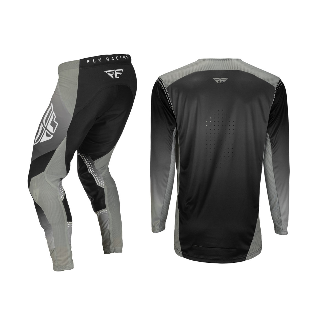 FLY Racing 2023 Youth Lite Jersey Pant Combo Black/Grey