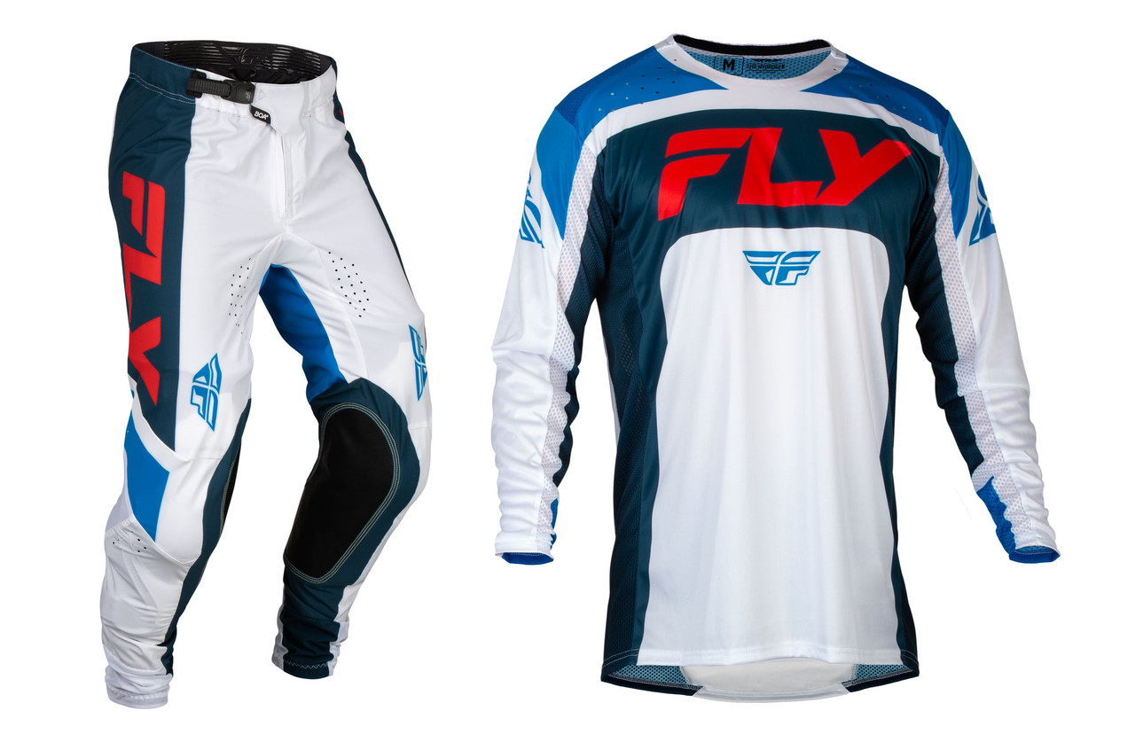 FLY Racing 2024 Youth Lite Jersey Pant Combo Red/White/Navy