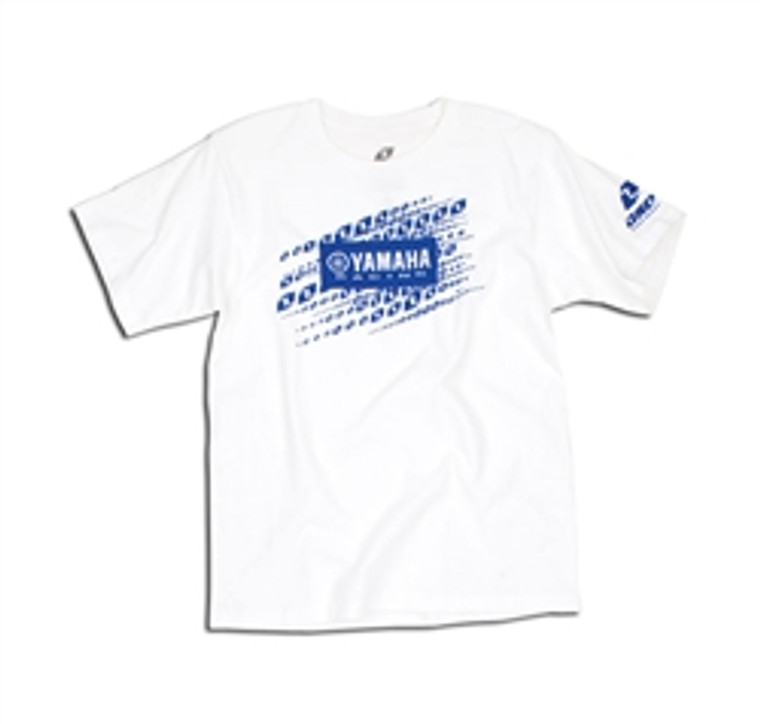 One Industries Yamaha Youth Ziggle Tee - White - Youth Small