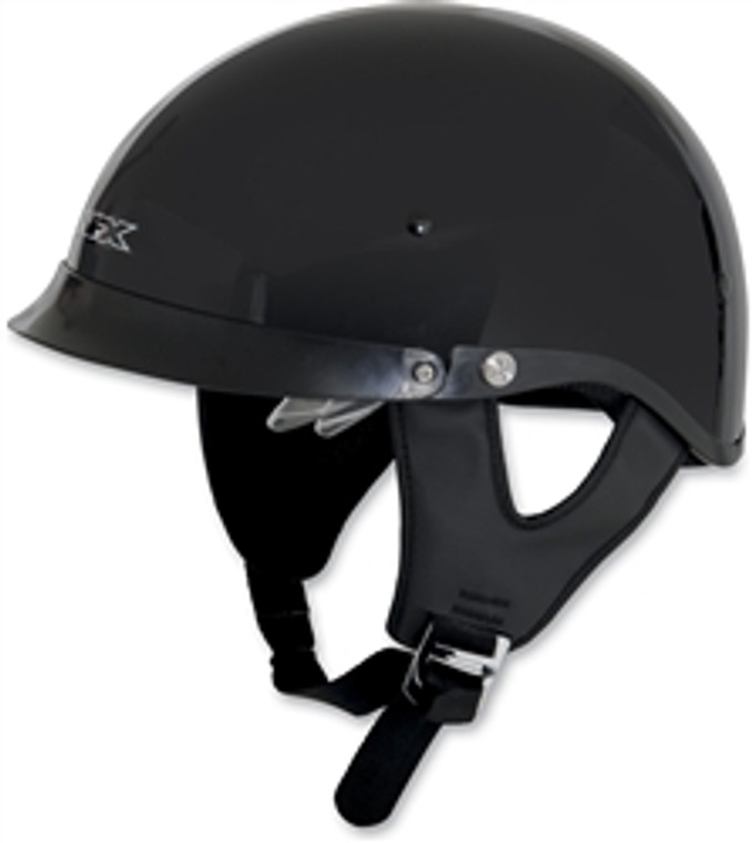 AFX 2014 FX-200 Dual Inner Lens Beanie Solids Half Face Helmet - Black