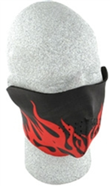 Zanheadgear 2015 Half Face Mask - Red Flames