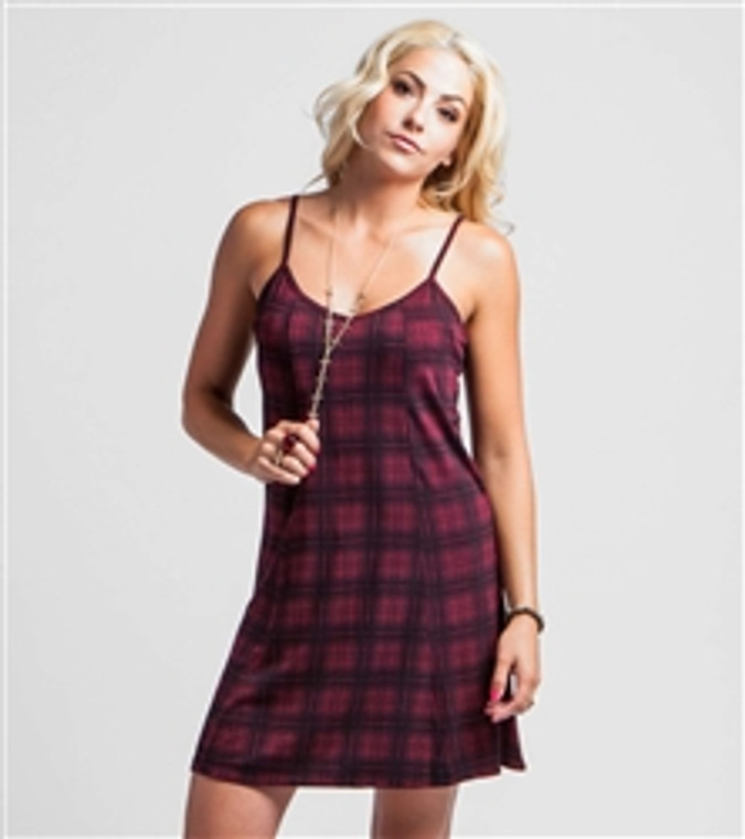 Metal Mulisha Womens Sliver Dress - Burgundy - Medium