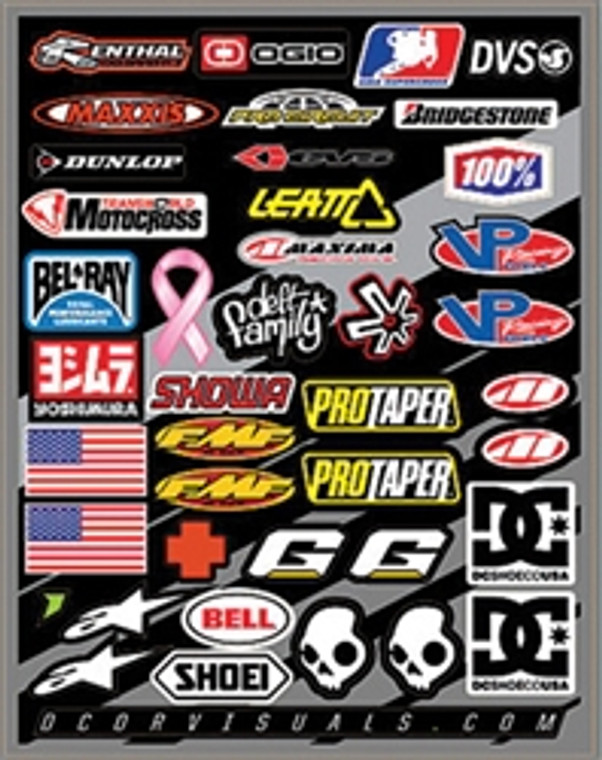 D'cor 2015 Helmet Logos Decal Sheet