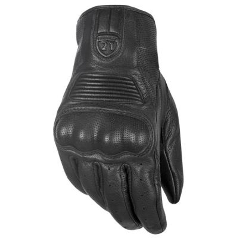 Highway 21 Haymaker Leather Gloves - Black