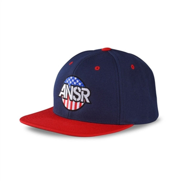 Answer Racing Patriot/Snapback Hat - Blue/Red