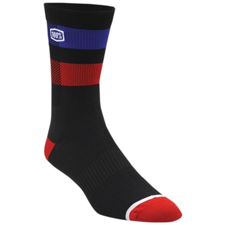 100% Athletic Socks - Flow Black