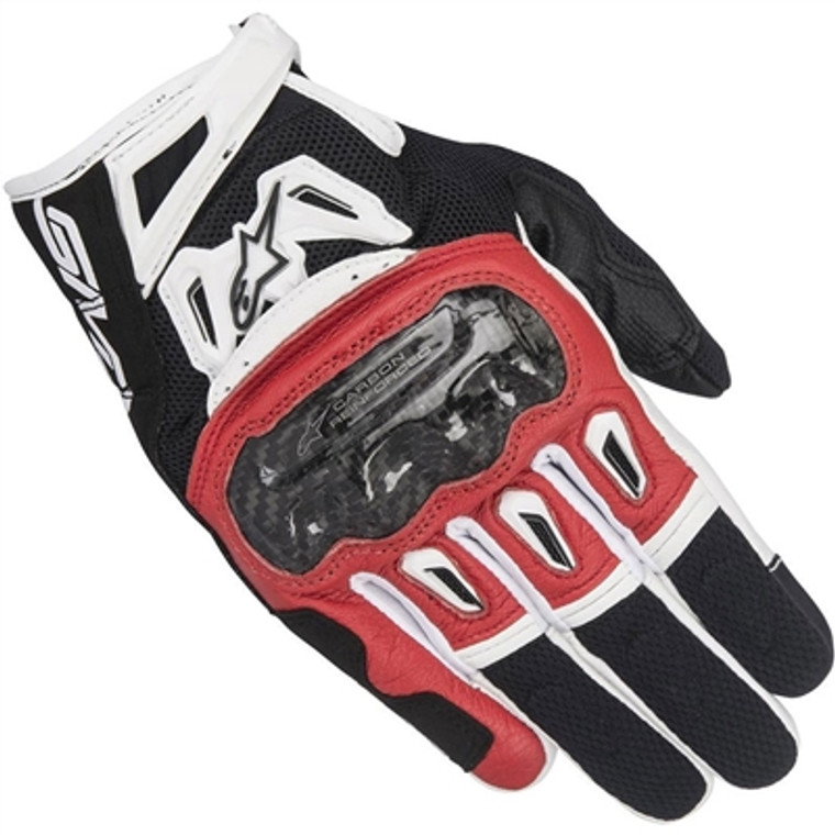 Alpinestars 2019 SMX-2 Air Carbon V2 Leather Gloves - Black Red White