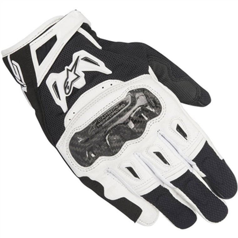 Alpinestars 2019 SMX-2 Air Carbon V2 Leather Gloves - Black White