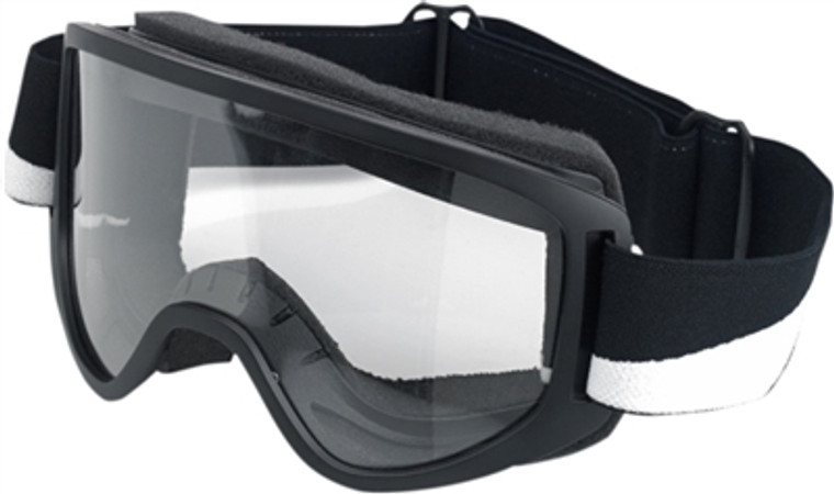 Biltwell Lightning Bolt Moto 2.0 Goggle - Black/White