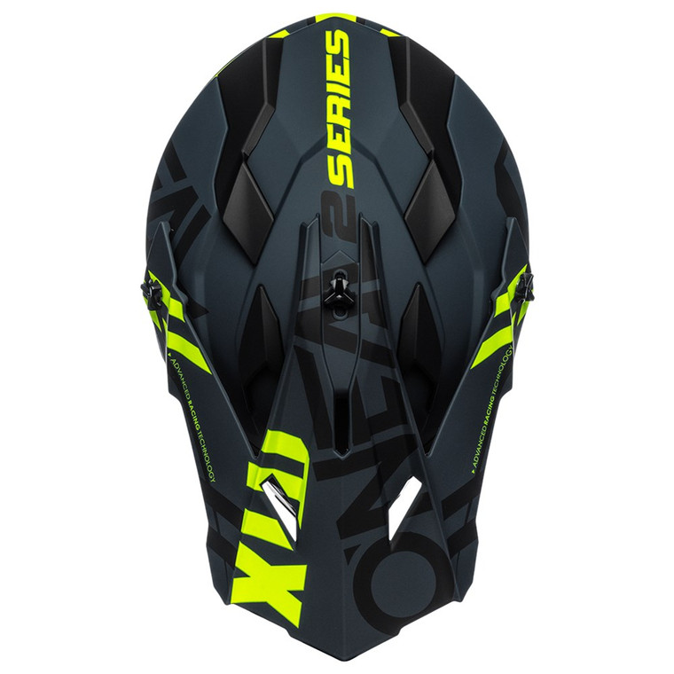 Oneal 2 Series Spyde Replacement Helmet Visor - Black/Hi-Viz
