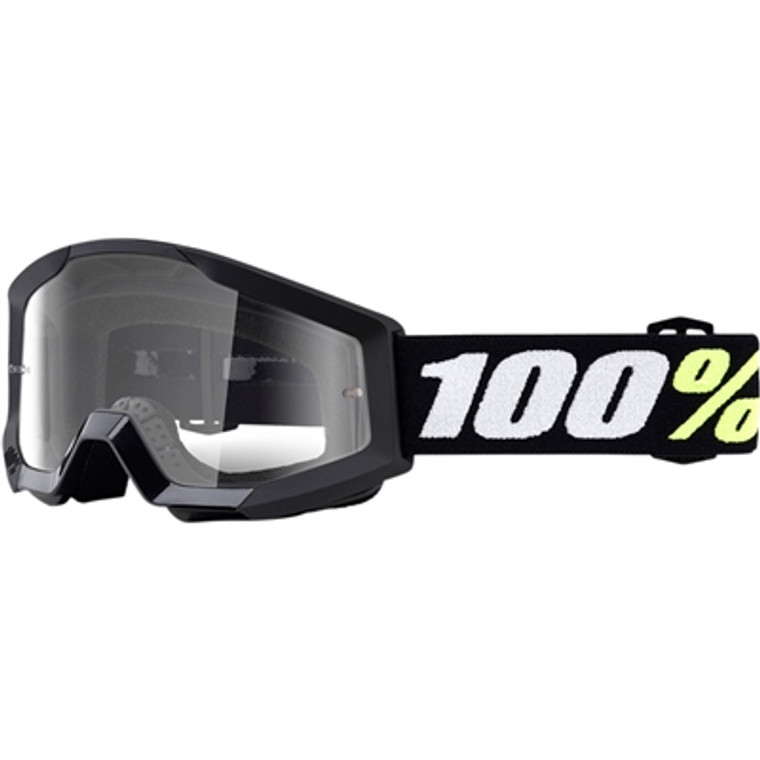 100% 2019 Kids Mini Strata Goggle - Black w/Clear Lens