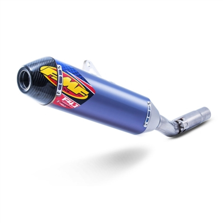 FMF Factory 4.1 RCT Slip-On Exhaust - Anodized Blue with Carbon Cap - Yamaha