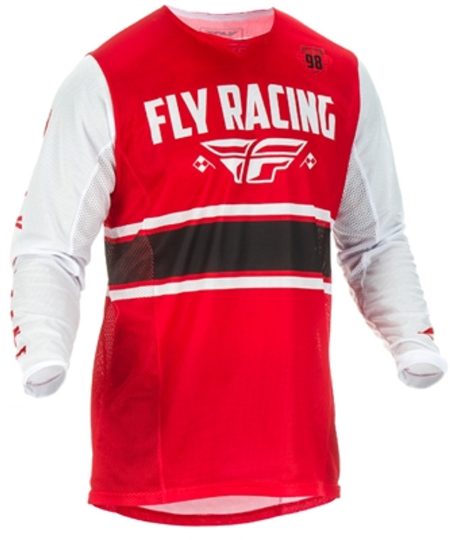 FLY Racing 2019 Kinetic Mesh Era Jersey - Red/White/Black