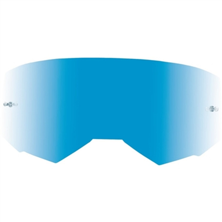 FLY Racing 2020 Zone/Focus Goggle Lens - Single Lens W/ Post Sky Blue Mirror/Smoke