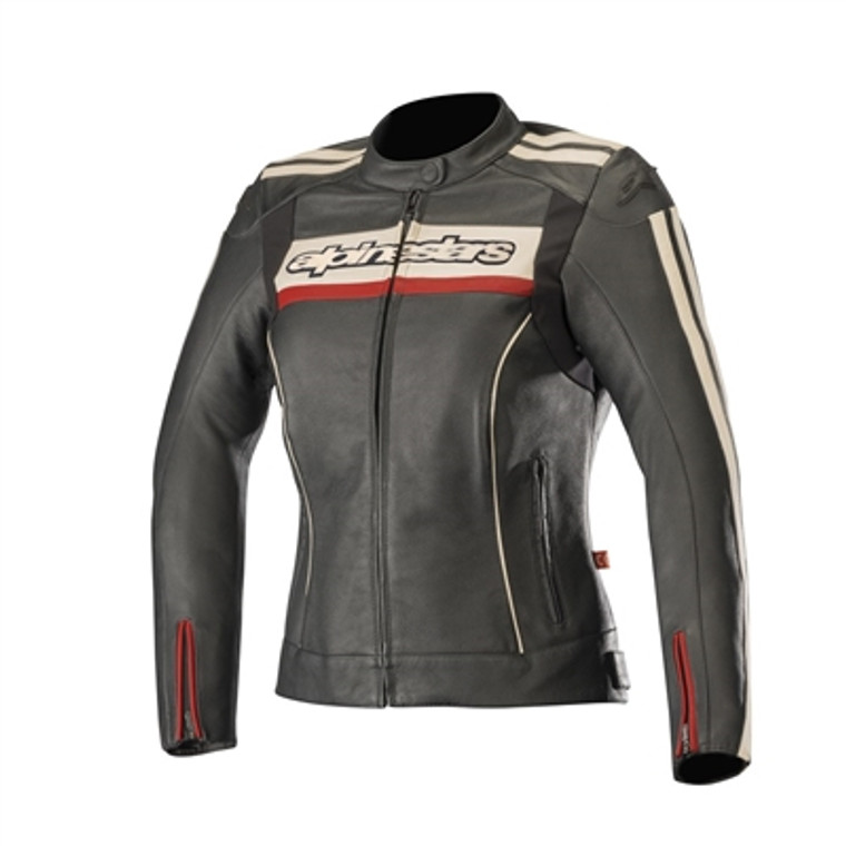 Alpinestars 2019 Womens Stella Dyno v2 Leather Jacket - Black/Stone/Red